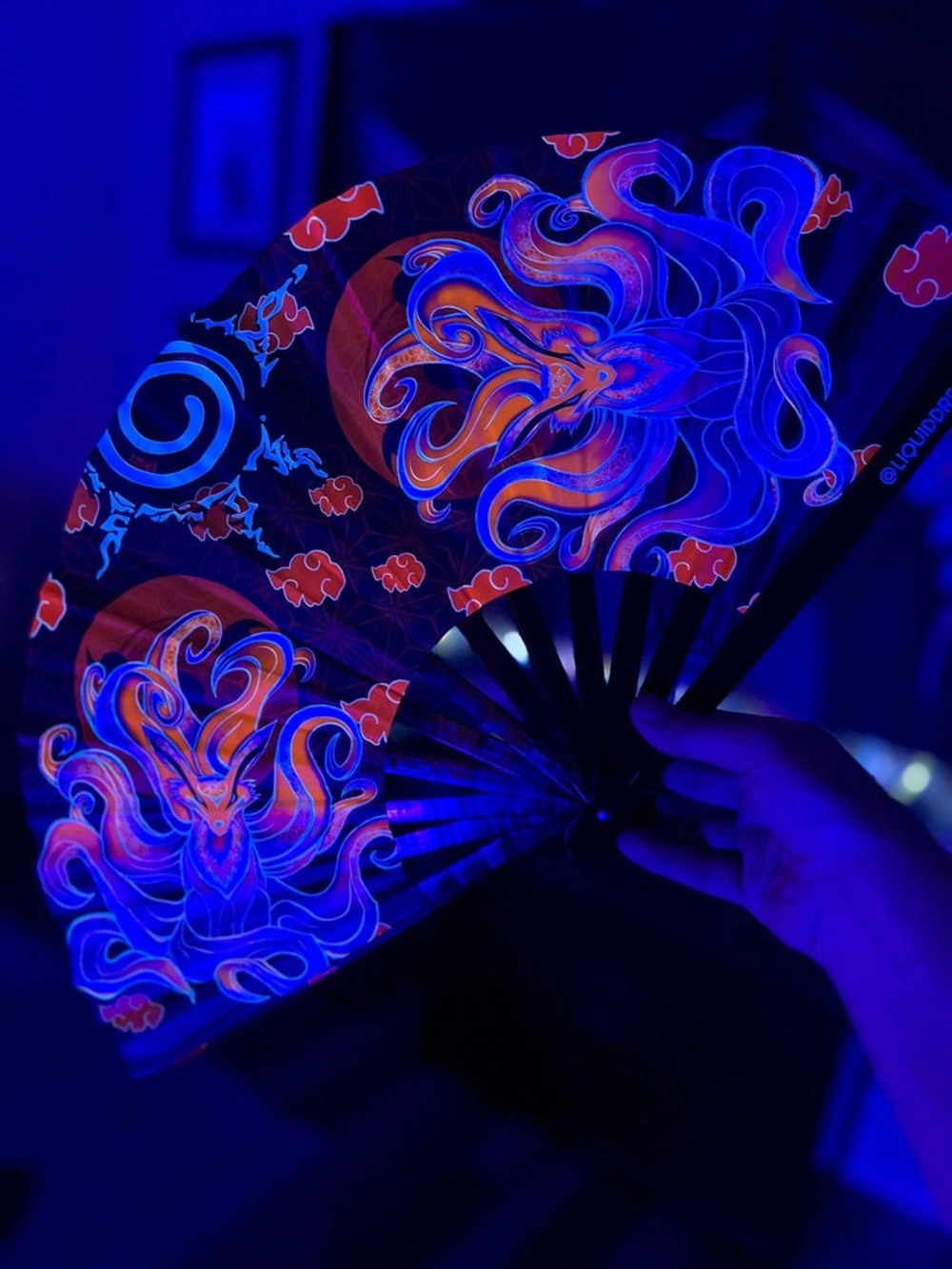 Handheld Folding Rave Fan - Picture 4 of 8